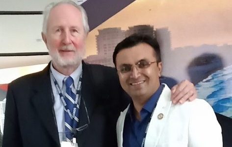 with Prof. Giancarlo Puddu who innovated cutting of proximal tibia as HIght tibial osteotomy to change knee biomechanics to prevent progress of Osteoarthrities knee